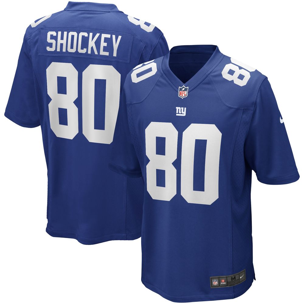 Men's Nike Jeremy Shockey Royal New York Giants Game Retired Player Jersey