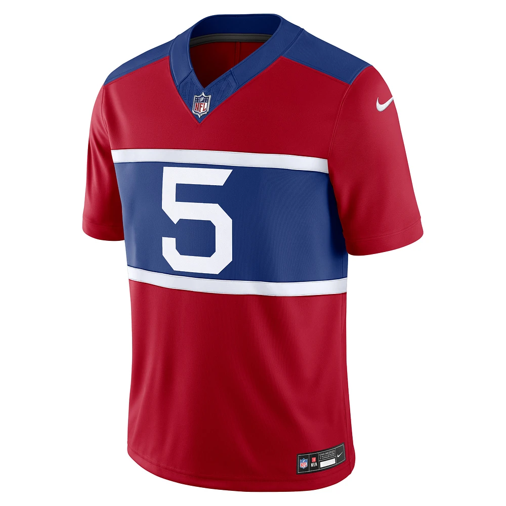 Nike Kayvon Thibodeaux Century Rouge pour hommes New York Giants Alternate Vapor F.U.S.E. Maillot limité