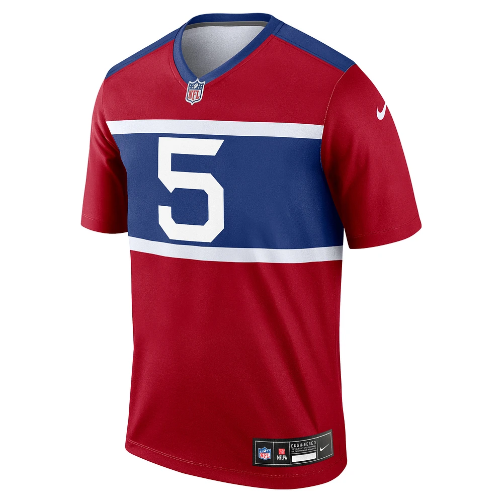 Haut Nike Kayvon Thibodeaux rouge New York Giants Alternate Legend Player Performance pour homme