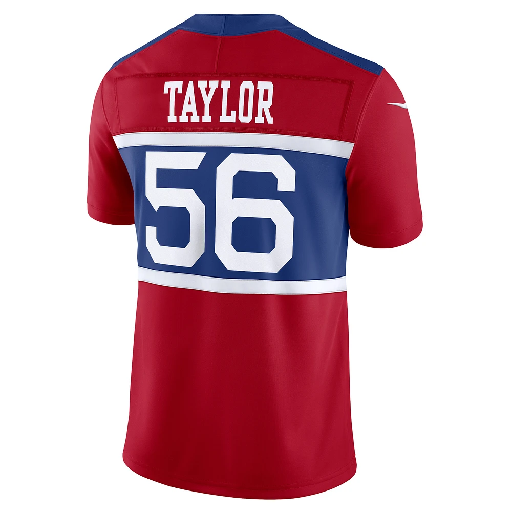 Nike Lawrence Taylor Century Rouge pour hommes New York Giants Alternate Vapor F.U.S.E. Maillot limité de joueur retraité