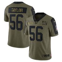 Men's Nike Lawrence Taylor Olive New York Giants 2021 Salute To Service - Limited Player Jersey