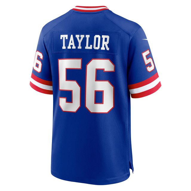 Maillot de match classique joueur retraité Nike Lawrence Taylor Royal New York Giants pour homme