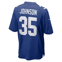 Maillot de joueur Nike Leonard Johnson Royal New York Giants pour homme