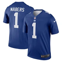 Men's Nike Malik Nabers Royal New York Giants Team Legend Jersey