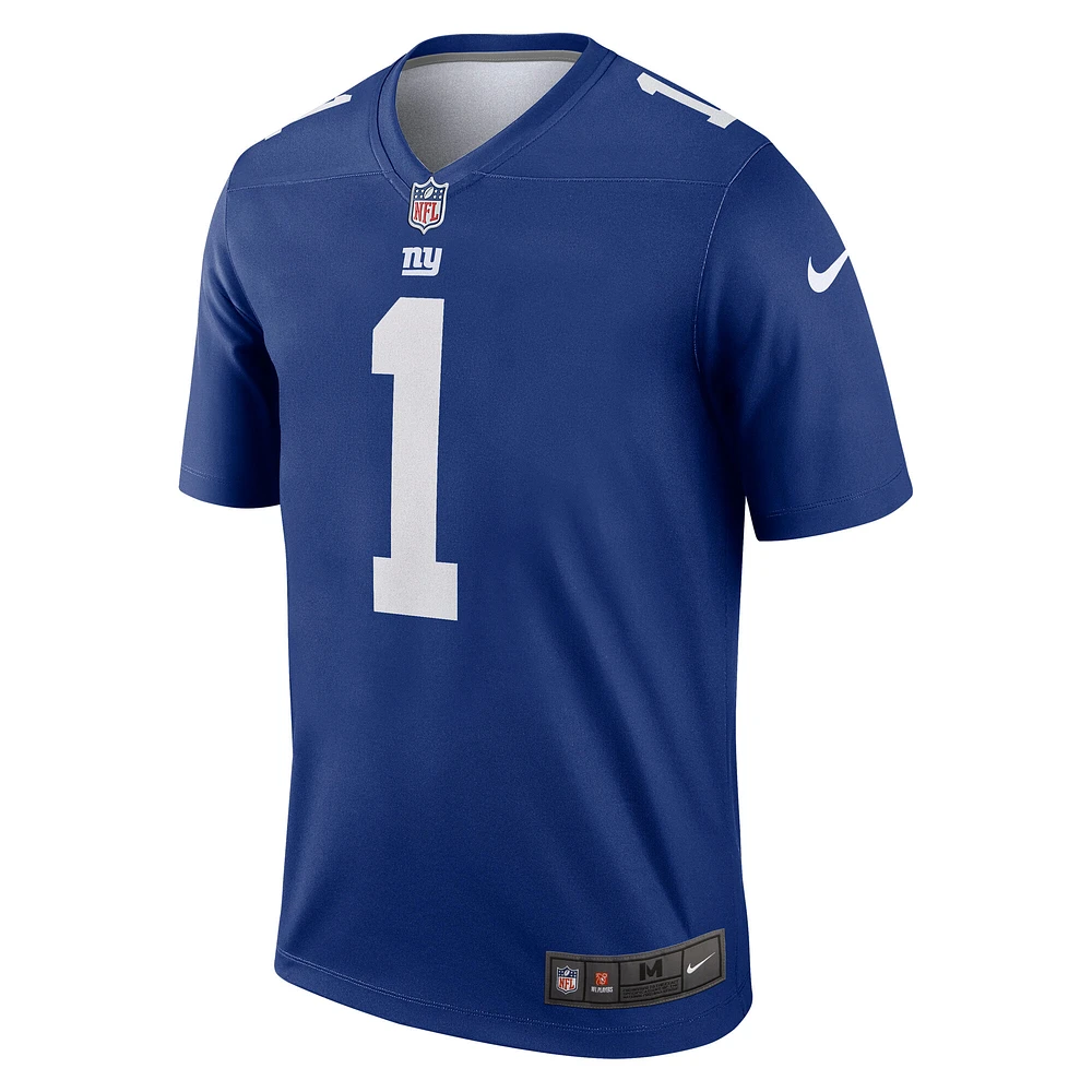 Men's Nike Malik Nabers Royal New York Giants Team Legend Player Performance Top