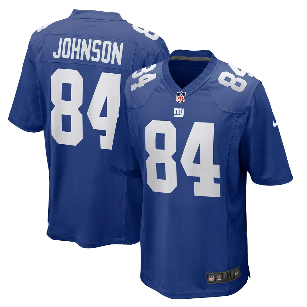 Maillot de joueur à domicile Nike Marcus Johnson Royal des Giants New York pour homme