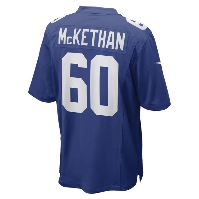 Maillot de joueur match Nike Marcus McKethan Royal New York Giants pour homme