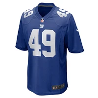 Maillot de match Nike Matthew Adams Royal New York Giants pour homme