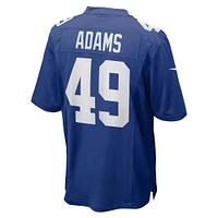 Maillot de match Nike Matthew Adams Royal New York Giants pour homme