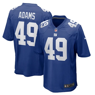 Maillot de match Nike Matthew Adams Royal New York Giants pour homme