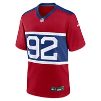 Men's Nike Michael Strahan Century Red New York Giants Alternate Retired Player Game Jersey