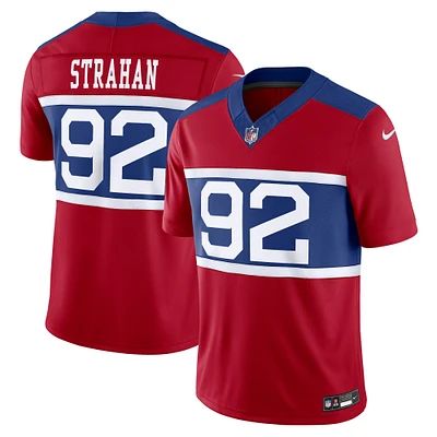 Nike Michael Strahan Century Rouge pour hommes New York Giants Alternate Vapor F.U.S.E. Maillot limité de joueur retraité