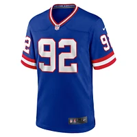 Maillot de match classique joueur retraité Nike Michael Strahan Royal New York Giants pour homme