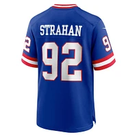 Maillot de match classique joueur retraité Nike Michael Strahan Royal New York Giants pour homme