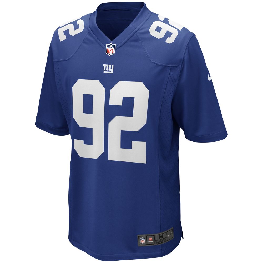 Men's Nike Michael Strahan Royal New York Giants Game Retired Player Jersey