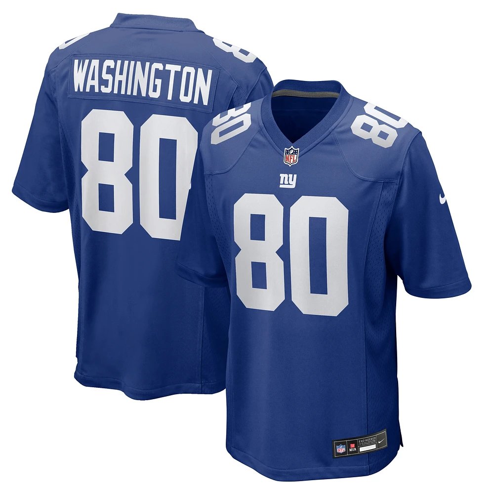Men's Nike Montrell Washington  Royal New York Giants Team Game Jersey