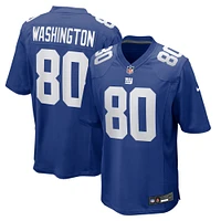 Men's Nike Montrell Washington  Royal New York Giants Team Game Jersey