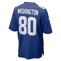 Men's Nike Montrell Washington  Royal New York Giants Team Game Jersey