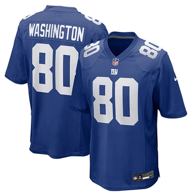 Men's Nike Montrell Washington  Royal New York Giants Team Game Jersey