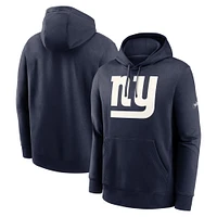 Men's Nike  Navy New York Giants Rewind Club Pullover Hoodie