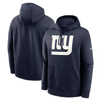 Men's Nike  Navy New York Giants Rewind Club Pullover Hoodie