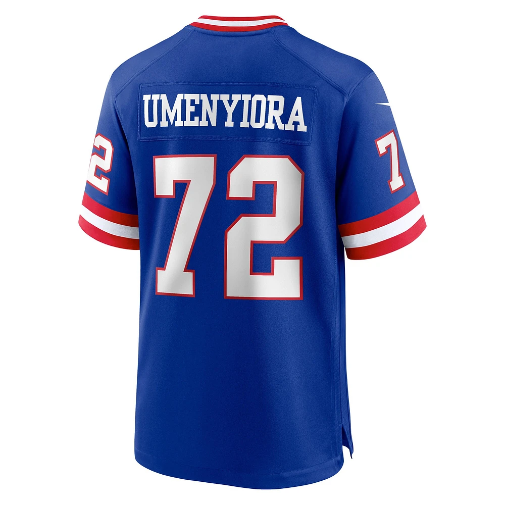Maillot de match classique joueur retraité Nike Osi Umenyiora Royal New York Giants pour homme