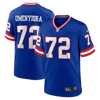 Maillot de match classique joueur retraité Nike Osi Umenyiora Royal New York Giants pour homme