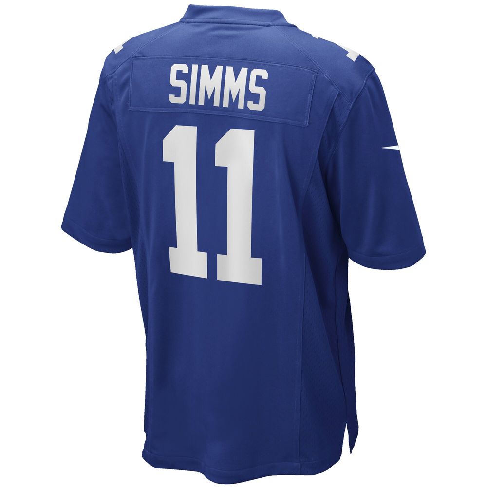 Men's Nike Phil Simms Royal New York Giants Game Retired Player Jersey