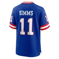 Maillot de match alternatif Nike Phil Simms Royal pour homme, joueur retraité des New York Giants