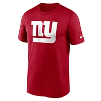 T-shirt de performance à logo légende des Giants New York Nike pour homme rouge