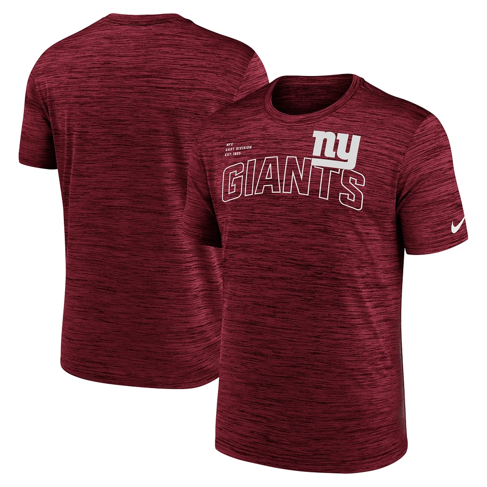 Men's Nike  Red New York Giants Velocity Arch Performance T-Shirt