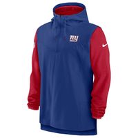 Men's Nike Royal/Red New York Giants Sideline Player Quarter-Zip Hoodie