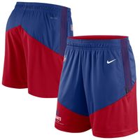 Men's Nike Royal/Red New York Giants Sideline Primary Lockup Performance Shorts