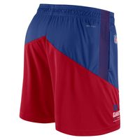 Men's Nike Royal/Red New York Giants Sideline Primary Lockup Performance Shorts