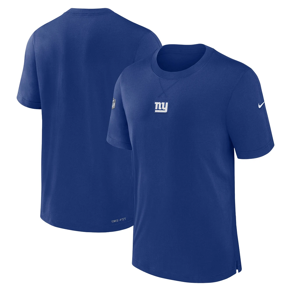 T-shirt Nike Royal New York Giants 2023 Sideline Performance pour homme