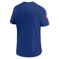 T-shirt Nike Royal New York Giants 2024 Sideline Coach UV Performance pour homme