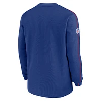 Men's Nike Royal New York Giants 2024 Sideline Coaches Long Sleeve Top