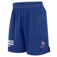 Men's Nike Royal New York Giants 2024 Sideline Performance Mesh Shorts