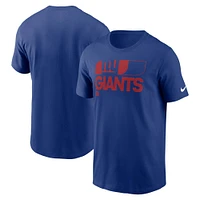 T-shirt essentiel Nike Royal New York Giants Air pour homme