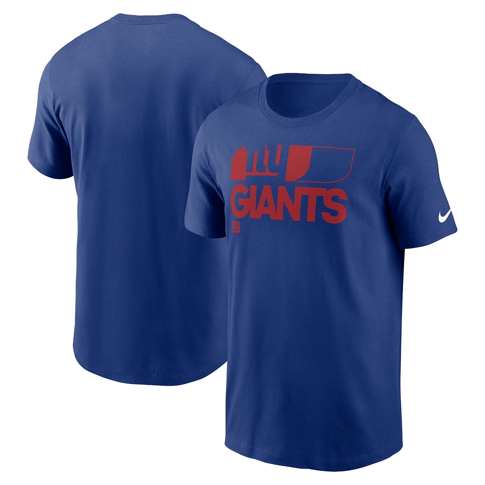 T-shirt essentiel Nike Royal New York Giants Air pour homme