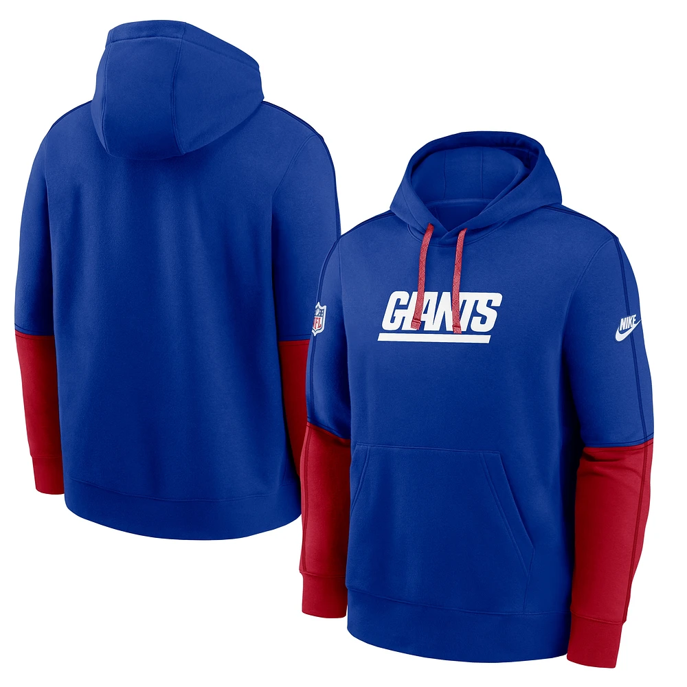 Sweat à capuche Nike Royal New York Giants Alternate Logo Club pour homme