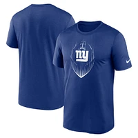 T-shirt Nike Royal New York Giants pour homme, grande taille, légende et icône du Blitz