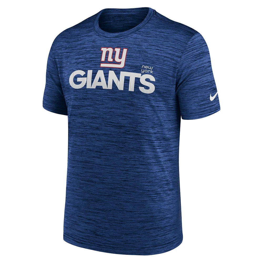 T-shirt Nike Royal New York Giants Blitz Velocity Modern Performance pour homme