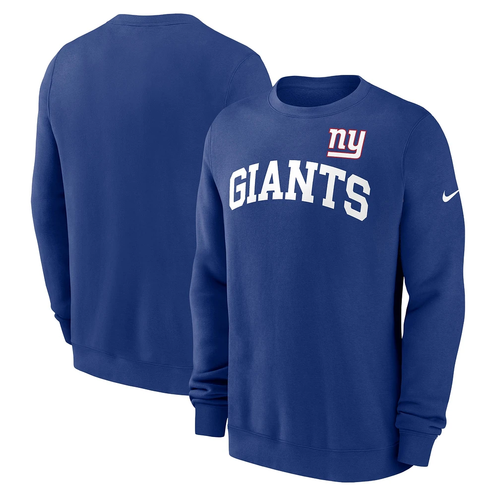 Sweat-shirt Nike Royal New York Giants Club pour homme