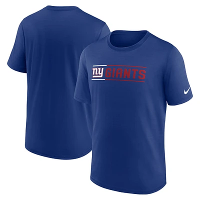 T-shirt Nike Royal New York Giants Exceed Performance pour homme