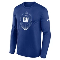 Men's Nike Royal New York Giants Icon Legend Performance Long Sleeve T-Shirt