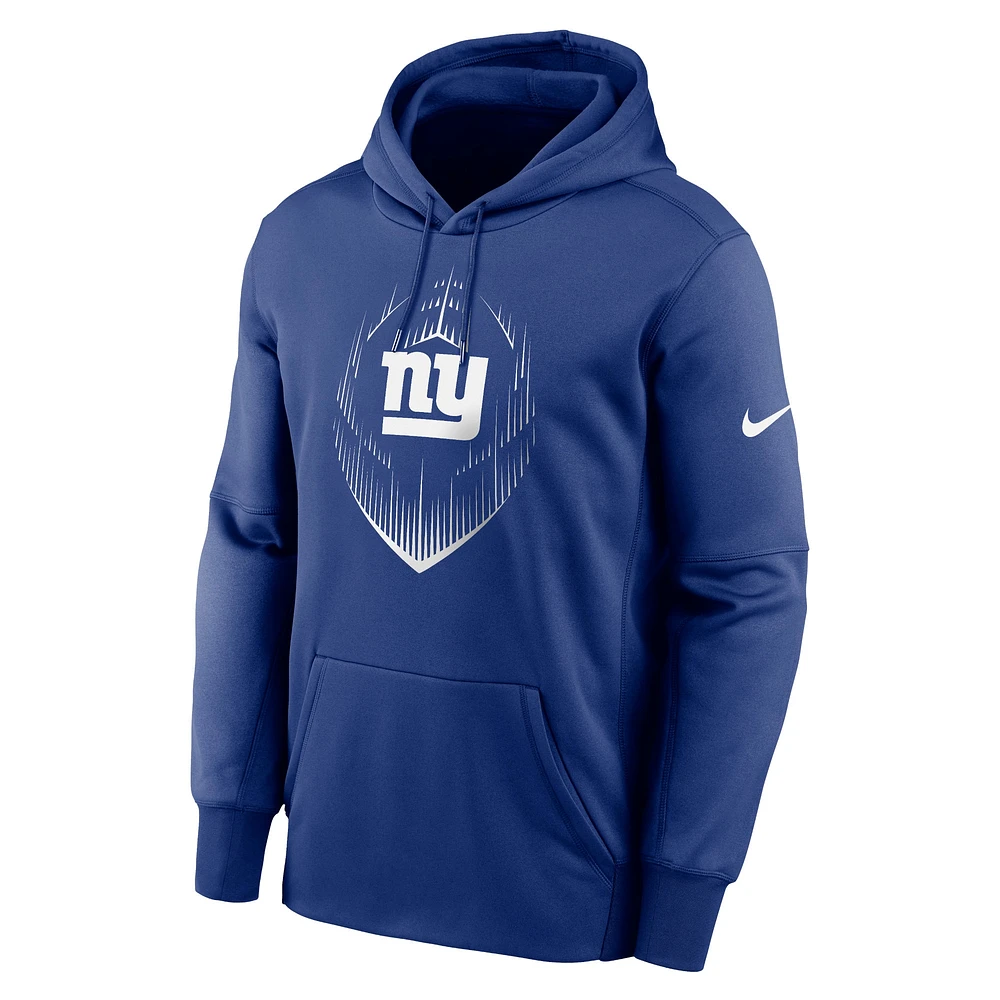 Sweat à capuche Nike Royal New York Giants Icon Performance pour homme