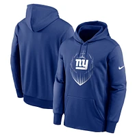 Sweat à capuche Nike Royal New York Giants Icon Performance pour homme