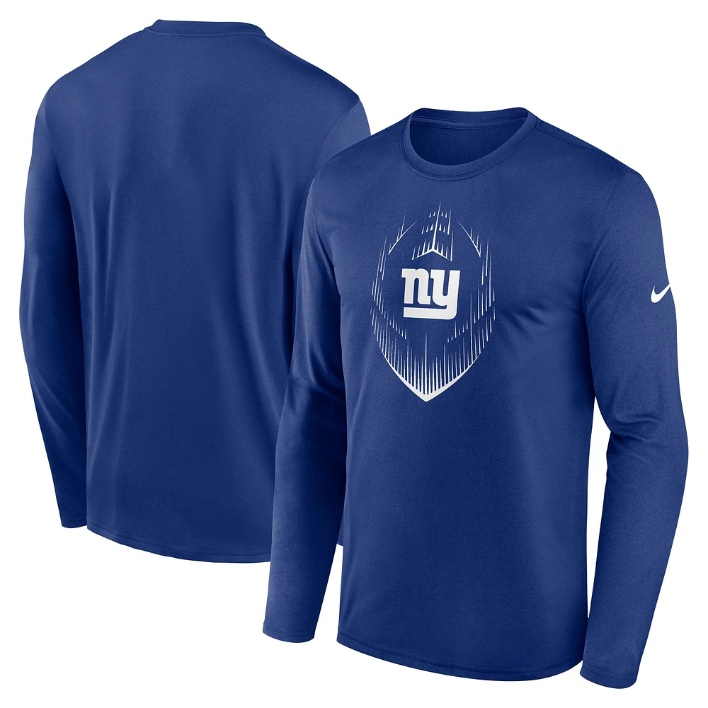 Men's Nike Royal New York Giants Legend Icon Long Sleeve T-Shirt