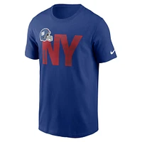 T-shirt essentiel local des Giants de New York Royal Nike pour homme